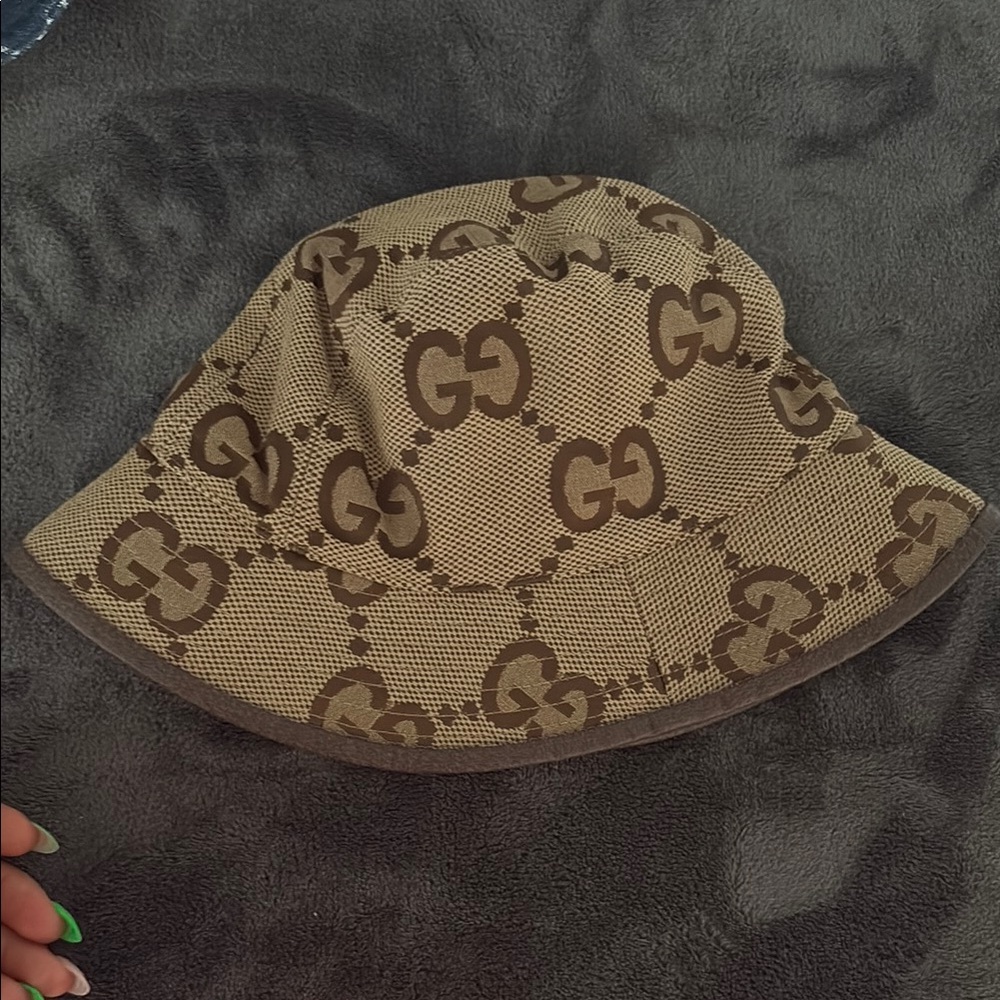 Gucci Brown Monogram Hat
